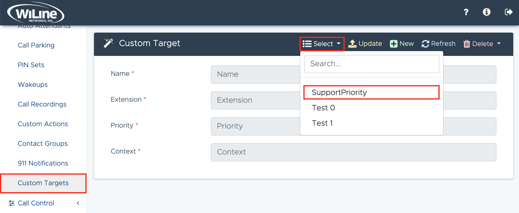 Edit a Custom Target