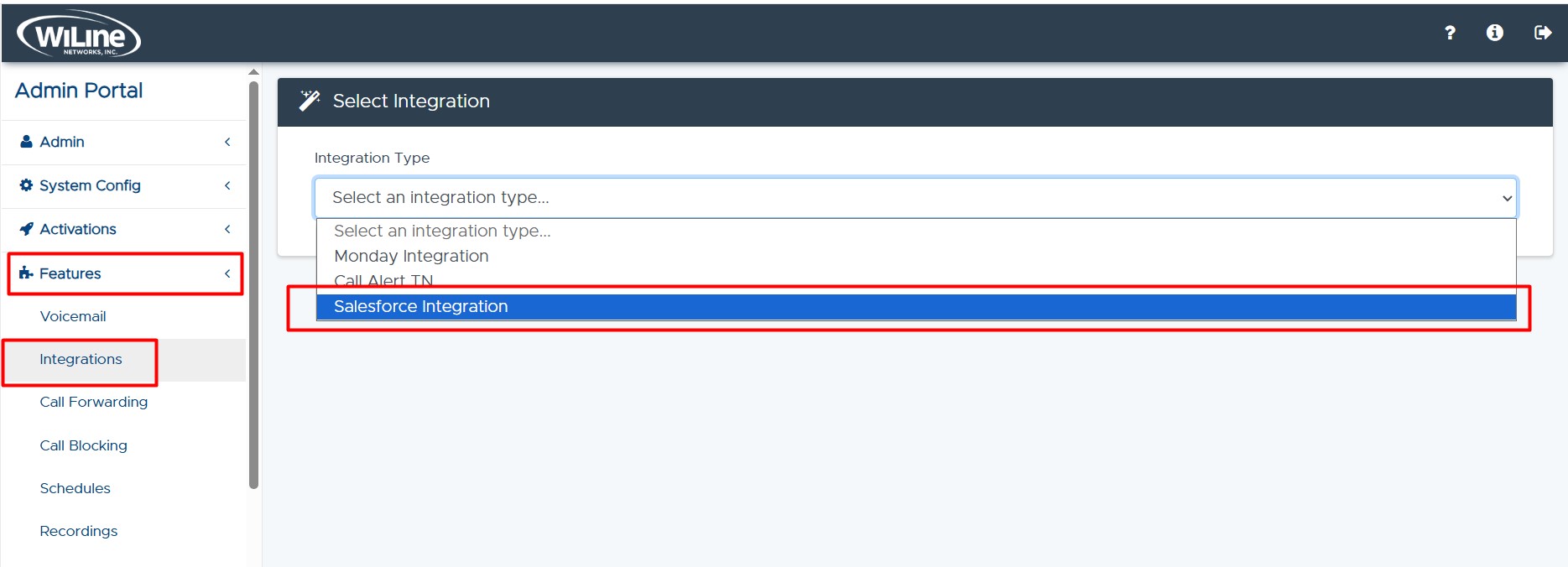 Choose Salesforce Integration